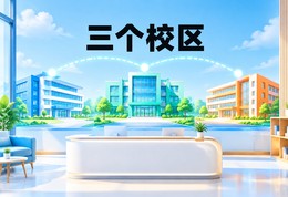 三个校区：教培机构多校区组网示意图