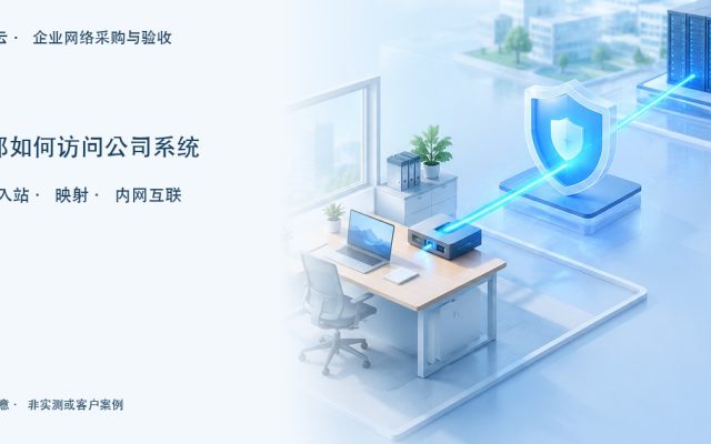 外部终端与公司系统间的受控访问概念示意，非实际交付拓扑