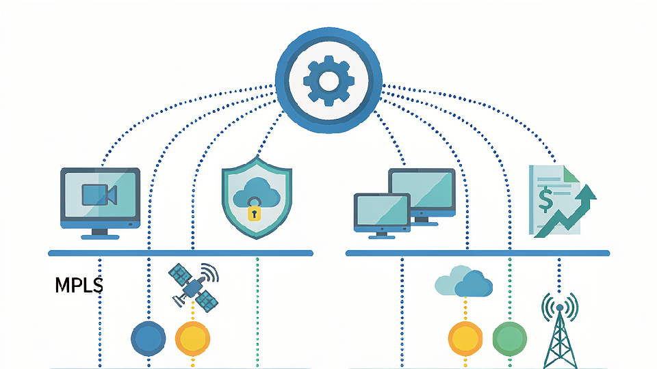 SD-WAN 对视频会议、云应用、远程桌面和业务交易进行流量优先级控制