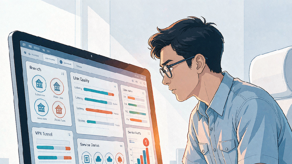 SD-WAN 运维人员集中监控分支链路质量和服务告警